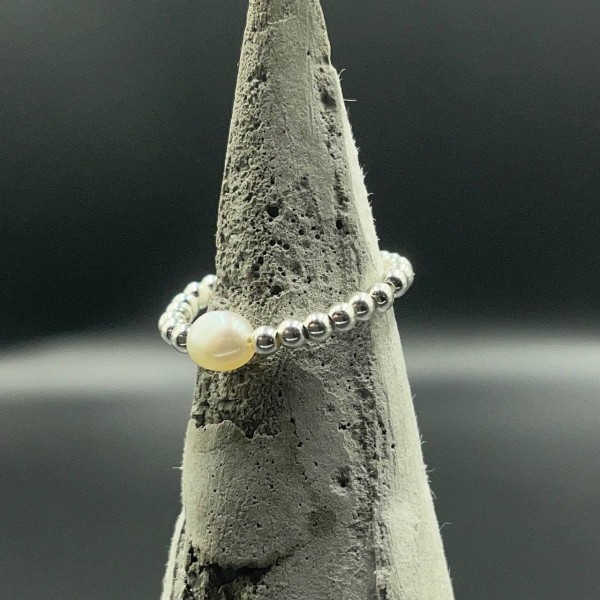 Кольцо "Акойя" серебро, жемчуг 0055
