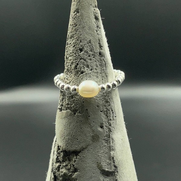 Кольцо "Акойя" серебро, жемчуг 0055